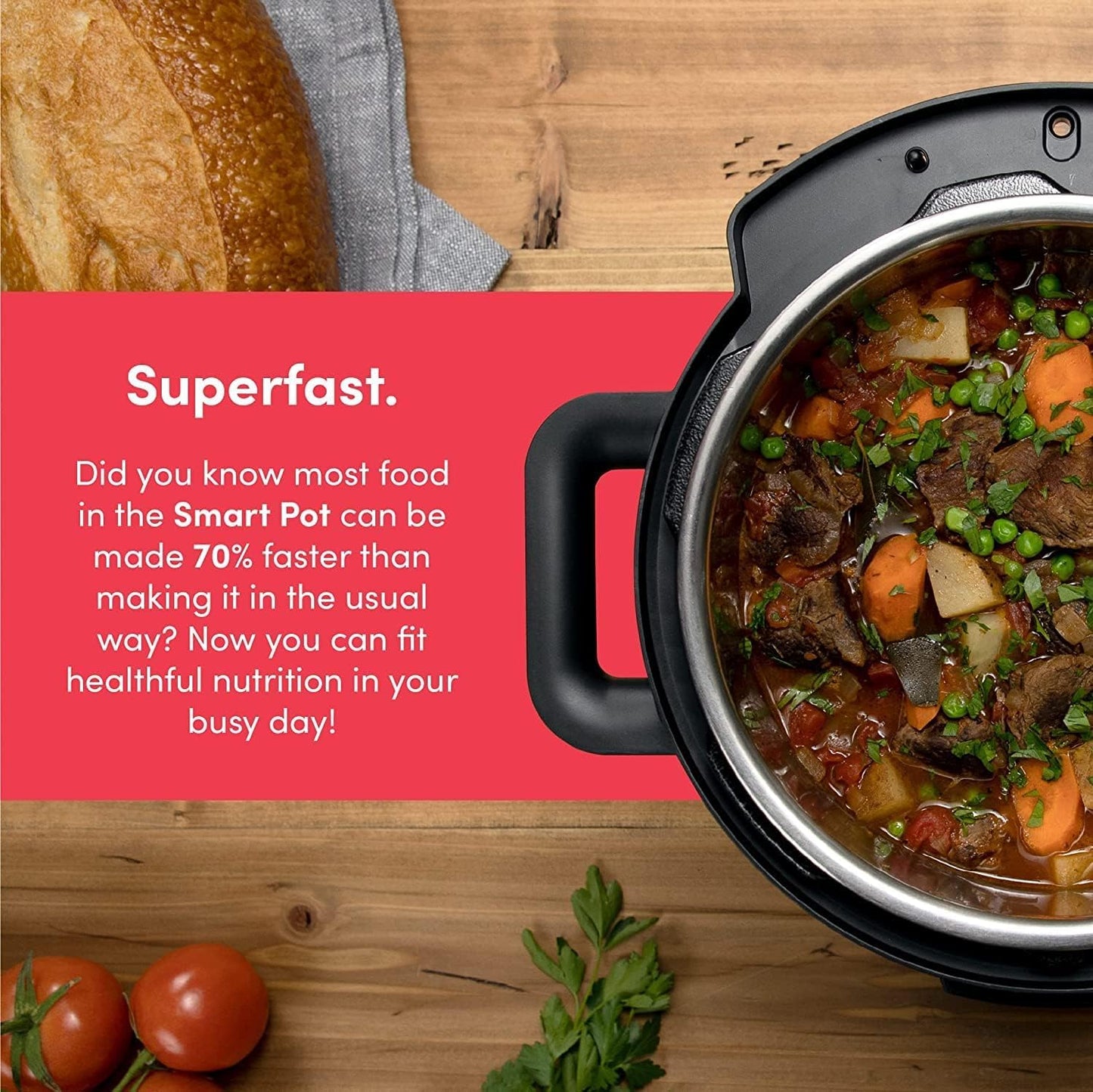 Nutricook Stainless Steel Electric Pressure Cooker Smart Pot 2 (6 Litre)