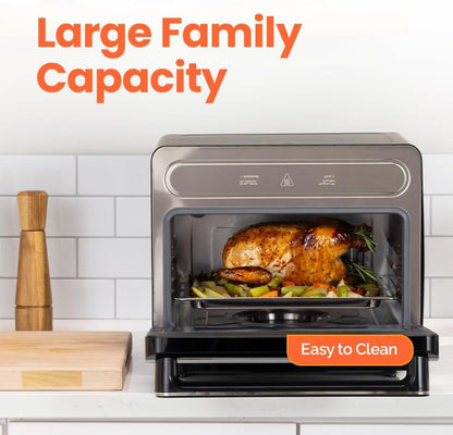 Nutricook Steami X 24 Litre Black (Steam + Air Fryer Oven) 11-in-1 Functions, 24L Capacity, Steam + Convection, Real Steam Technology, 1600W