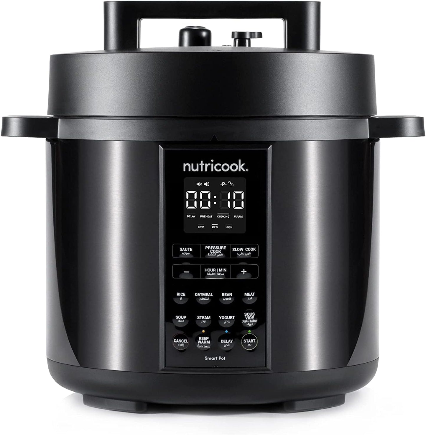 Nutricook Stainless Steel Smart Pot 2, 9 In 1 Instant Programmable Electric Pressure Cooker, 6 Litre